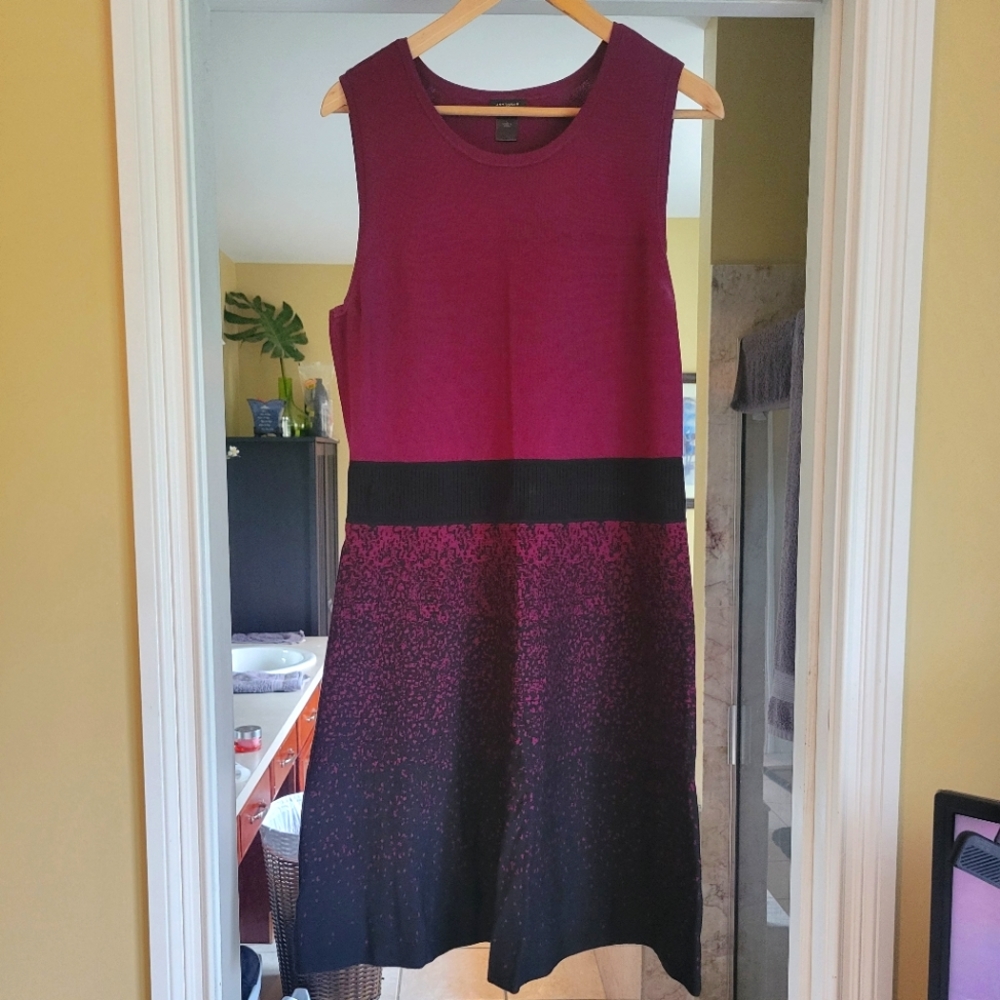 Maroon and black Ann Taylor dress